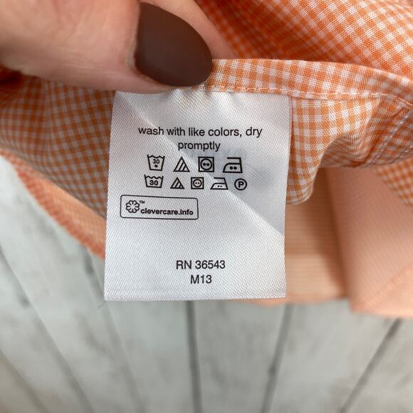 Lauren Ralph Lauren Orange Check Regular Fit UltraFlex Dress Shirt XL 17 1/2 - Picture 3 of 10